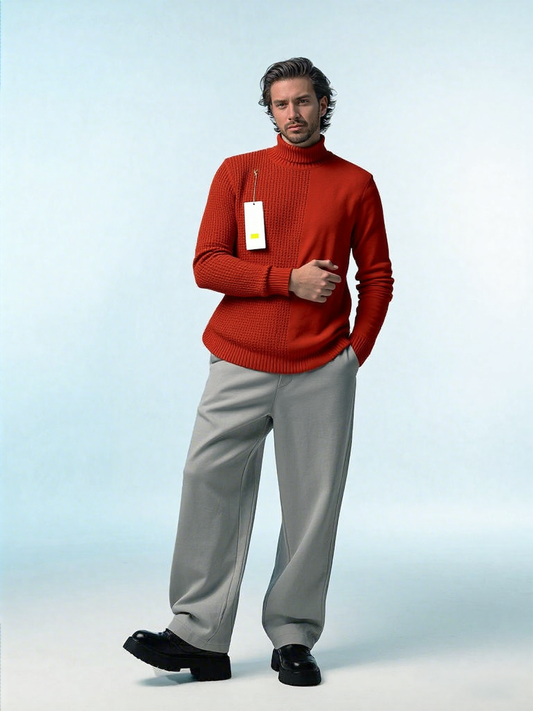 Boğazlı Triko – Yün Karışımlı, Oversize Fit