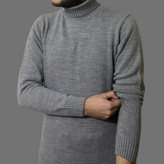 Boğazlı Triko – Yün Karışımlı, Oversize Fit