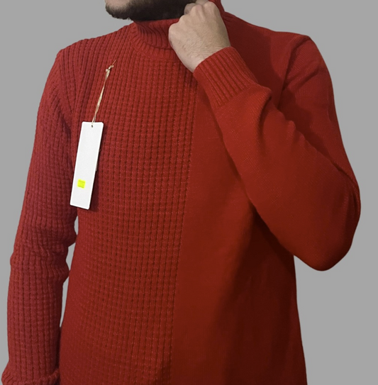 Boğazlı Triko – Yün Karışımlı, Oversize Fit