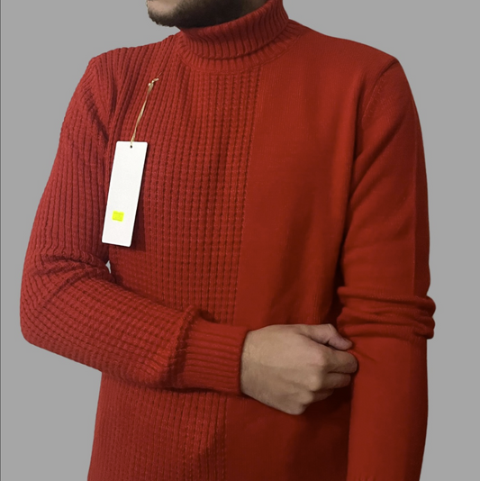 Boğazlı Triko – Yün Karışımlı, Oversize Fit
