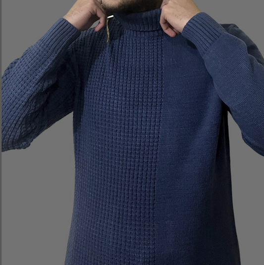 Boğazlı Triko – Yün Karışımlı, Oversize Fit