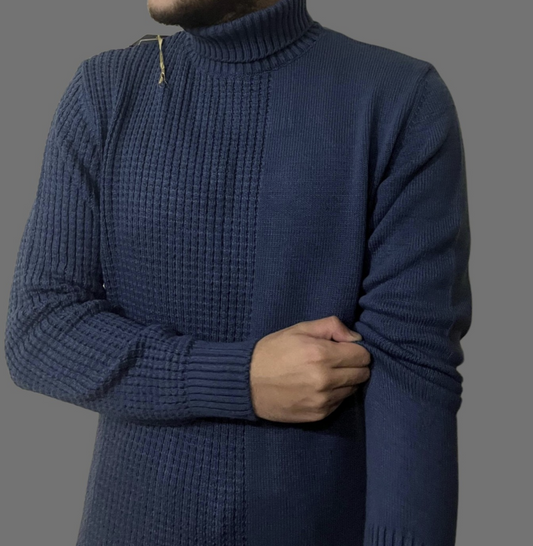 Boğazlı Triko – Yün Karışımlı, Oversize Fit