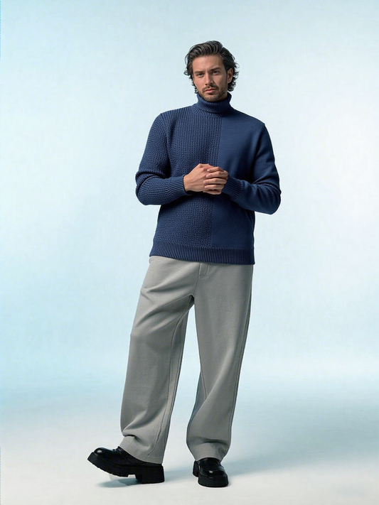 Boğazlı Triko – Yün Karışımlı, Oversize Fit